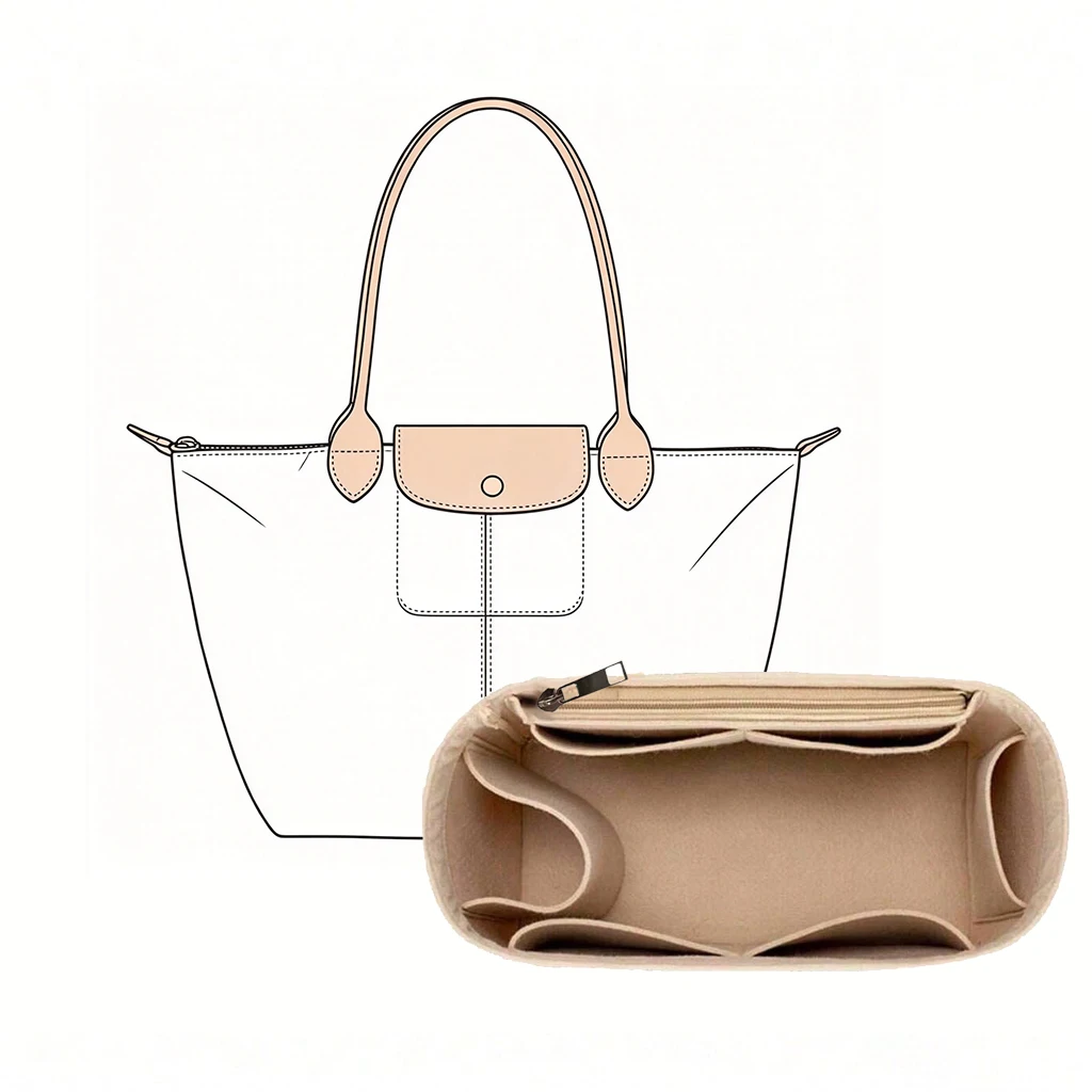 Cosmetic Bags - Organizador de Bolsa em Feltro, Divisor