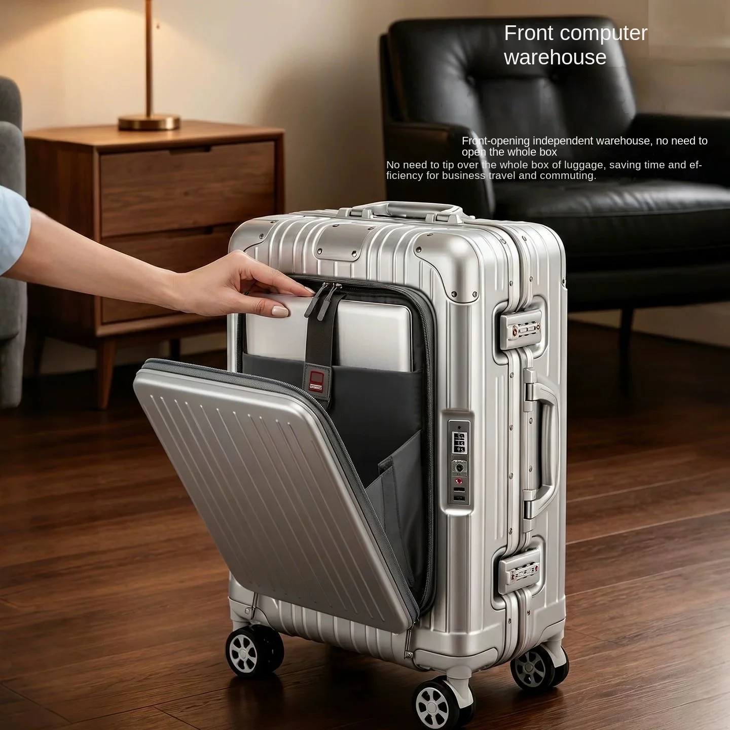 Mala de viagem com abertura fr - Spinner Wheel Rolling Suitcase 20 Inch avaliação e preço