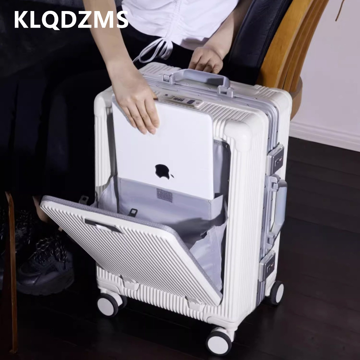 KLQDZMS Mala de Viagem Multifu - Front Opening Laptop Luggage 24 Inch avaliação e preço